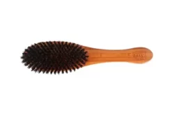 Bass Dual-Sided Pet Brush, 100% Premium Natural Bristle, Alloy Pin, Pure Bamboo Handle, Oak Wood Finish, A22 - DB -Pet Supply Store 1350530 A4