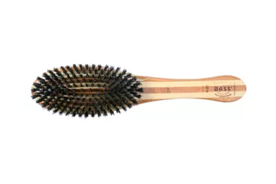 Bass Dual-Sided Pet Brush, 100% Premium Natural Bristle, Alloy Pin, Pure Bamboo Handle, Striped Finish, A22 - SB 2 Bass Dual-Sided Pet Brush, 100% Premium Natural Bristle, Alloy Pin, Pure Bamboo Handle, Striped Finish, A22 - SB - Image 2