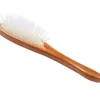 Bass Ultra-Flex Style & Detangle Pet Brush, Ultra-Flex Nylon Bristle, Pure Bamboo Handle, Full Oval, Oak Wood Finish, A24 - DB