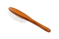 Bass Ultra-Flex Style & Detangle Pet Brush, Ultra-Flex Nylon Bristle, Pure Bamboo Handle, Full Oval, Oak Wood Finish, A24 - DB -Pet Supply Store 1350532 A3