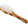 Bass Ultra-Flex Style & Detangle Pet Brush, Ultra-Flex Nylon Bristle, Pure Bamboo Handle, Full Oval, Striped Finish, A24 - SB