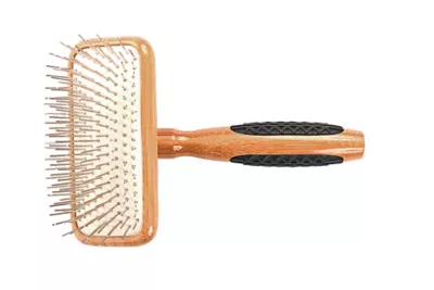 Bass The Rake Style & Detangle Pet Brush, 100% Premium Alloy Pin, Pure Bamboo Handle, Slicker Style, Oak Wood Finish, A28 - DB 2 Bass The Rake Style & Detangle Pet Brush, 100% Premium Alloy Pin, Pure Bamboo Handle, Slicker Style, Oak Wood Finish, A28 - DB - Image 2