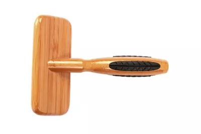 Bass The Rake Style & Detangle Pet Brush, 100% Premium Alloy Pin, Pure Bamboo Handle, Slicker Style, Oak Wood Finish, A28 - DB 5 Bass The Rake Style & Detangle Pet Brush, 100% Premium Alloy Pin, Pure Bamboo Handle, Slicker Style, Oak Wood Finish, A28 - DB - Image 5