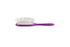 Bass Style & Detangle Pet Brush, 100% Premium Alloy Pin, High Polish Acrylic Handle, Small, Oval, Purple Finish, 57 - RLP -Pet Supply Store 1350549 A2
