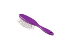 Bass Style & Detangle Pet Brush, 100% Premium Alloy Pin, High Polish Acrylic Handle, Small, Oval, Purple Finish, 57 - RLP -Pet Supply Store 1350549 A3