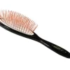 Bass Style & Detangle Pet Brush, 100% Premium Alloy Pin, High Polish Acrylic Handle, Large, Oval, 58 - JTL