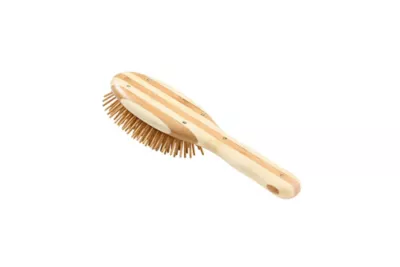 Bass The Green Brush Style & Detangle Pet Brush, 100% Premium Bamboo Pin, Pure Bamboo Handle, Small, Oval, Striped Finish, 15P 4 Bass The Green Brush Style & Detangle Pet Brush, 100% Premium Bamboo Pin, Pure Bamboo Handle, Small, Oval, Striped Finish, 15P - Image 4