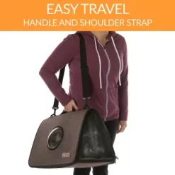 K&H Pet Products Lookout Pet Carrier, Small, Chocolate 17 In. X 10.5 In. X 9 In. -Pet Supply Store 1350685 A3