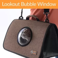 K&H Pet Products Lookout Pet Carrier, Small, Chocolate 17 In. X 10.5 In. X 9 In. -Pet Supply Store 1350685 A4