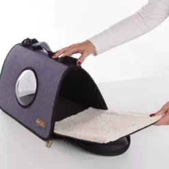 K&H Pet Products Lookout Pet Carrier, Large, Denim, 20 In. X 12.75 In. X 11 In. -Pet Supply Store 1350688 A2