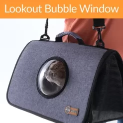 K&H Pet Products Lookout Pet Carrier, Large, Denim, 20 In. X 12.75 In. X 11 In. -Pet Supply Store 1350688 A4