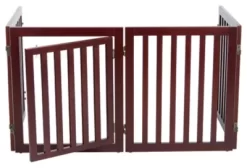 TRIXIE Wood Pet Gate 4 Panel With Door, 39363