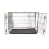 KennelMaster 2-Door Steel Folding Pet Kennel Pet Crate, 24 In.