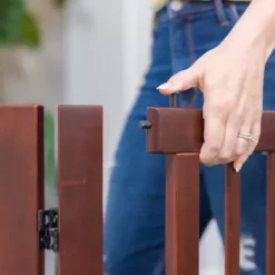 Primetime Petz 24 In. 360 Configurable Pet Gate, Walnut -Pet Supply Store 1359337 A4