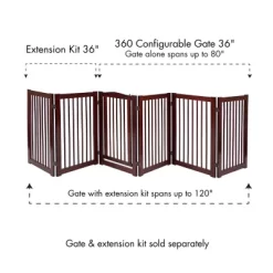 Primetime Petz 360 Configurable Pet Gate With Door -Pet Supply Store 1359384 A8