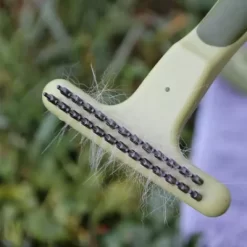 Safari Dog Double Row Undercoat Rake, Green, Small (6.25 In. L X 3.5 In. W), W6122 NCL00 -Pet Supply Store 1383201 A2