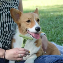 Safari Dog Double Row Undercoat Rake, Green, Small (6.25 In. L X 3.5 In. W), W6122 NCL00 -Pet Supply Store 1383201 A3