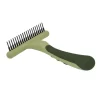 Safari Dog Single Row Undercoat Rake, Green, Medium / Large (6.5 In. L X 4.5 In. W), W6123 NCL00