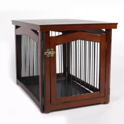 Zoovilla 2-in-1 1-Door MDF Pet Crate And Gate