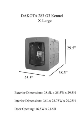 Dakota 283 G3 Framed Dog Kennel, Granite 4 Dakota 283 G3 Framed Dog Kennel, Granite - Image 4