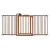 Richell One Touch Pet Gate II Wide, 32.1 In. To 62.8 In., Brown