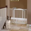 Richell One-Touch Pet Gate II, 32.1 In. To 36.4 In., White