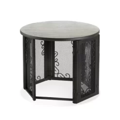 Richell 1-Door Wood/Steel Accent Table Pet Crate -Pet Supply Store 1456937 A4
