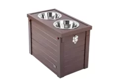 New Age Pet Piedmont Elevated ECOFLEX Pet Diner, 4 Cups, Russet, 2-Bowls -Pet Supply Store 1457424 A3