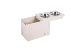 New Age Pet Piedmont ECOFLEX Pet Bowls, 4 Cups, Antique White, 2-Bowls -Pet Supply Store 1457425 A5