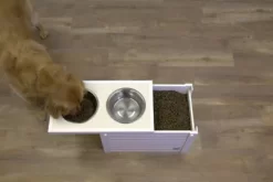 New Age Pet Piedmont ECOFLEX Pet Bowls, 4 Cups, Antique White, 2-Bowls -Pet Supply Store 1457425 A9