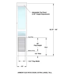 High Tech Pet Armor Flex Pet Door, Extra-Large Opening Tall Height, 12.25 In. X 25 In. Opening 16 High Tech Pet Armor Flex Pet Door, Extra-Large Opening Tall Height, 12.25 In. X 25 In. Opening -Pet Supply Store 1457550 A5