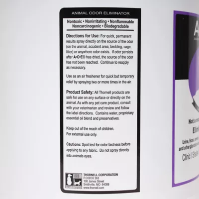 Thornell A.O.E. Animal Odor Eliminator Refill, 1 Gal. 2 Thornell A.O.E. Animal Odor Eliminator Refill, 1 Gal. - Image 2