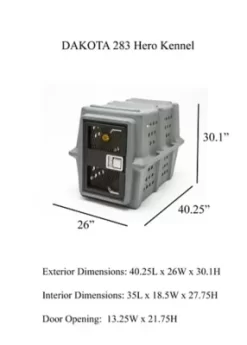 Dakota 283 Hero Military Grade Kennel - Dark Granite 14 Dakota 283 Hero Military Grade Kennel - Dark Granite -Pet Supply Store 1547227 A6