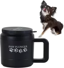 Paw Plunger Medium Portable Dog Paw Cleaner, Black 13 Paw Plunger Medium Portable Dog Paw Cleaner, Black -Pet Supply Store 1547803 A3