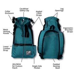 K9 Sport Sack Trainer Backpack Pet Carrier, Turquoise, Extra Small -Pet Supply Store 1549493 A7