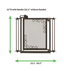 Richell One-Touch Metal Mesh Pet Gate -Pet Supply Store 1574563 A2