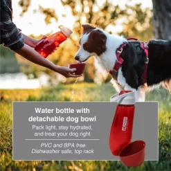 Kurgo Gourd H2O Dog Water Bottle And Bowl -Pet Supply Store 1592228 A1
