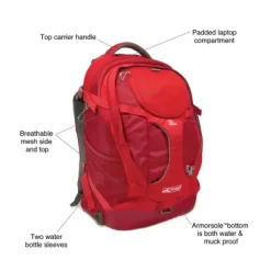 Kurgo G-Train Backpack, Red -Pet Supply Store 1592230 A2