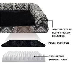 FurHaven Southwest Kilim Orthopedic Sofa Dog Bed -Pet Supply Store 1612177 A2