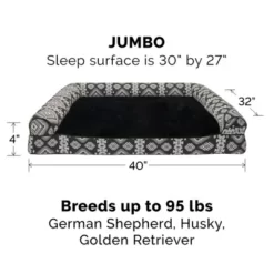 FurHaven Southwest Kilim Orthopedic Sofa Dog Bed -Pet Supply Store 1612177 A7