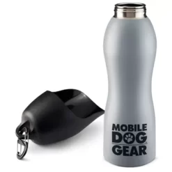 Mobile Dog Gear Stainless Steel Dog Water Bottle, 25 Oz., Medium, Gray
