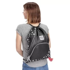 Mobile Dog Gear Dogssentials Travel Drawstring Cinch Sack, Black Paw -Pet Supply Store 1635957 A5