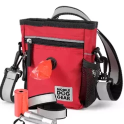 Mobile Dog Gear Day/Night Pet Walking Bags, 6 In. X 2 In. X 7 In., Red, 6 Pc.