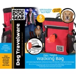Mobile Dog Gear Day/Night Pet Walking Bags, 6 In. X 2 In. X 7 In., Red, 6 Pc. -Pet Supply Store 1635976 A4