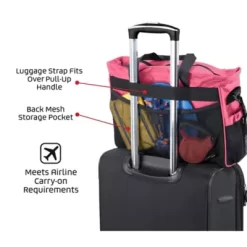 Mobile Dog Gear Day Away Pet Tote Bag, 16 In. X 11 In. X 5 In., Pink -Pet Supply Store 1635978 A3