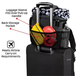 Mobile Dog Gear Week Away Pet Tote Bag, Small, 12 In. X 6 In. X 11 In., Black -Pet Supply Store 1635980 A3