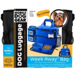 Mobile Dog Gear Week Away Pet Tote Bag, Small, 12 In. X 6 In. X 11 In., Black -Pet Supply Store 1635980 A4