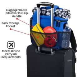 Mobile Dog Gear Week Away Pet Tote Bag, Small, 12 In. X 6 In. X 11 In., Blue -Pet Supply Store 1635981 A2