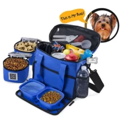 Mobile Dog Gear Week Away Pet Tote Bag, Small, 12 In. X 6 In. X 11 In., Blue -Pet Supply Store 1635981 A6