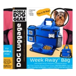 Mobile Dog Gear Week Away Pet Tote Bag, Small, 12 In. X 6 In. X 11 In., Pink -Pet Supply Store 1635983 A4